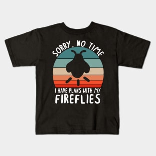 No time plans with firefly forest insect Kids T-Shirt